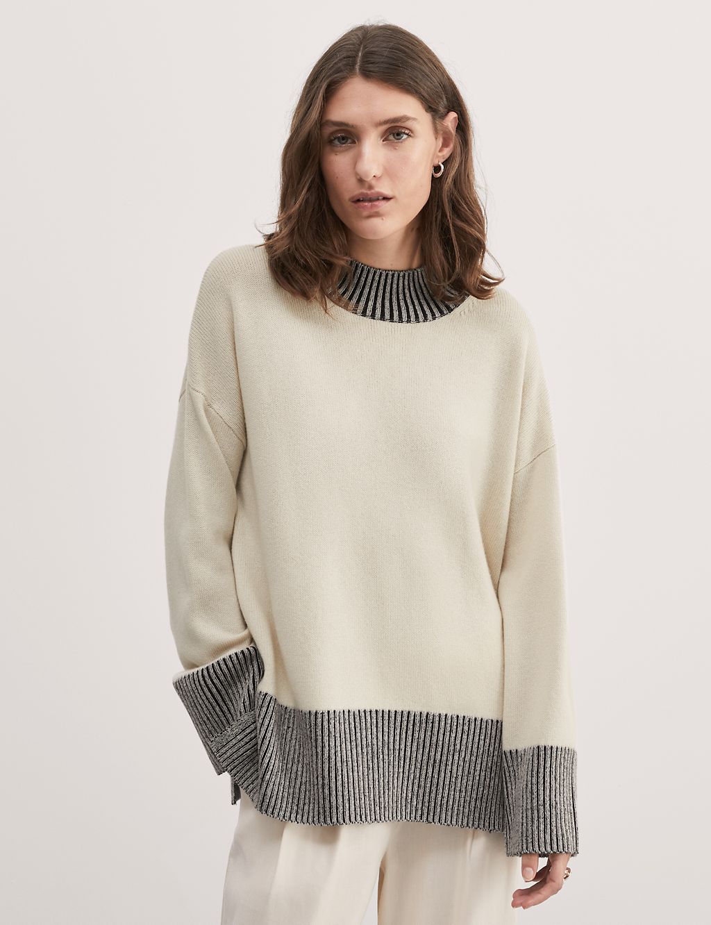 Wool Rich Funnel Neck Jumper with Cashmere 7 of 7