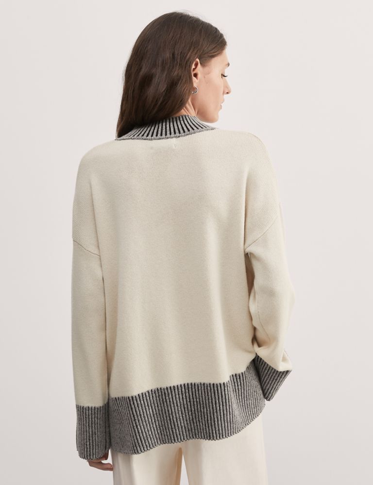 Wool Rich Funnel Neck Jumper with Cashmere 6 of 7