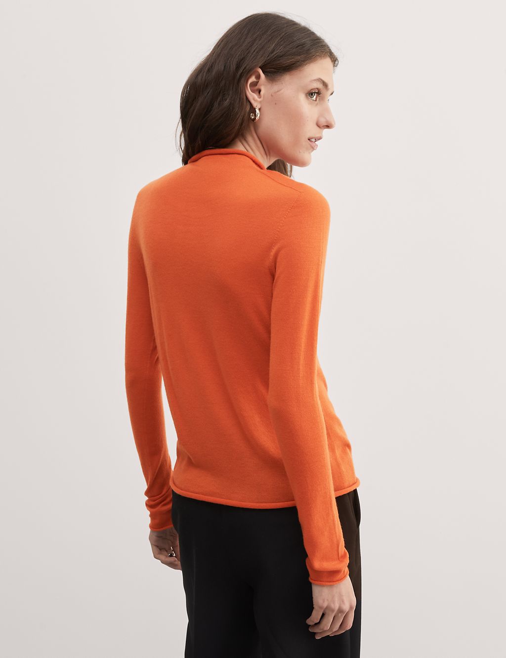 Wool Rich Funnel Neck Jumper with Cashmere 5 of 6