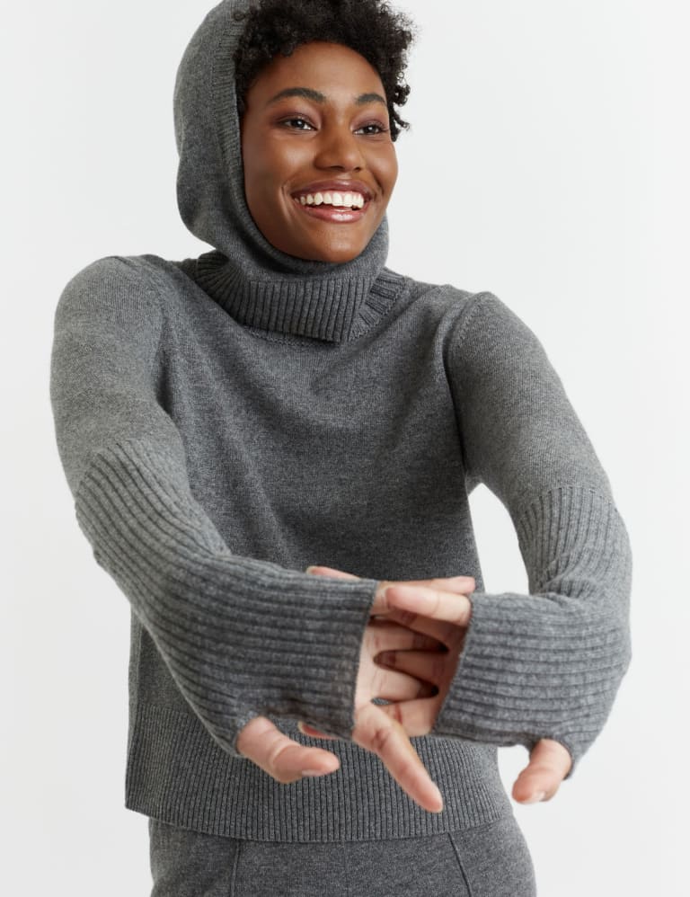 Wool balaclava sweater on sale