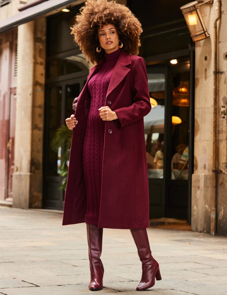 Wool Rich Longline Tailored Coat 1 of 5