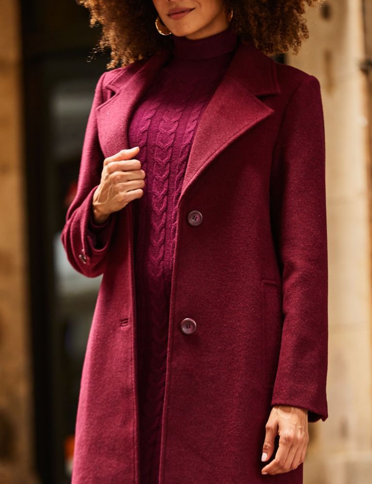 Wool Rich Longline Tailored Coat 4 of 5
