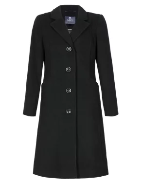 Wool Rich Notch Lapel City Coat with Cashmere | M&S Collection | M&S