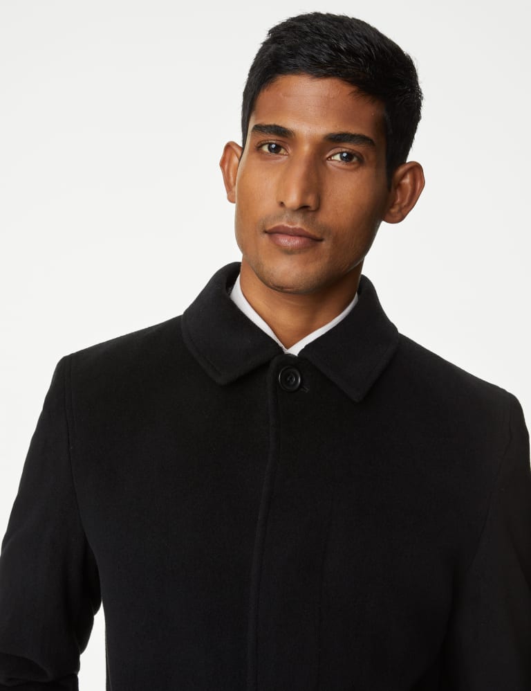 Wool Rich Overcoat with Cashmere