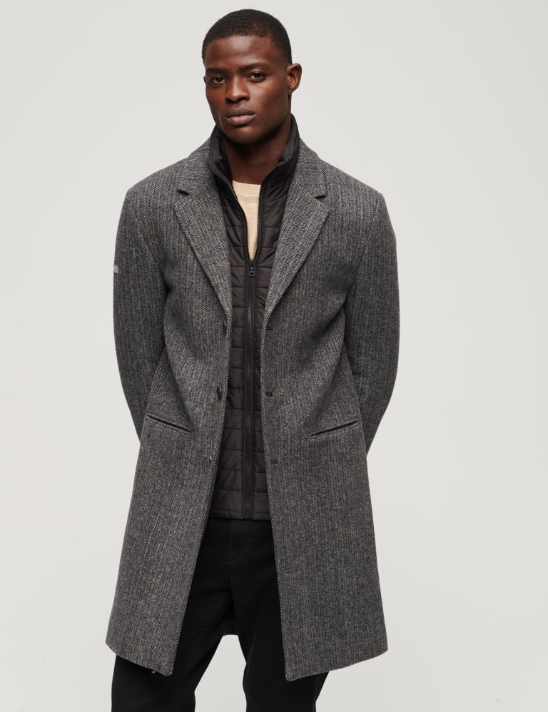 Mens herringbone new arrivals car coat