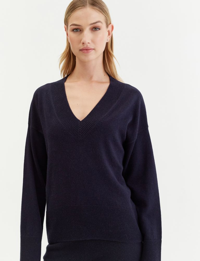 Wool Rich Relaxed Jumper with Cashmere 1 of 4