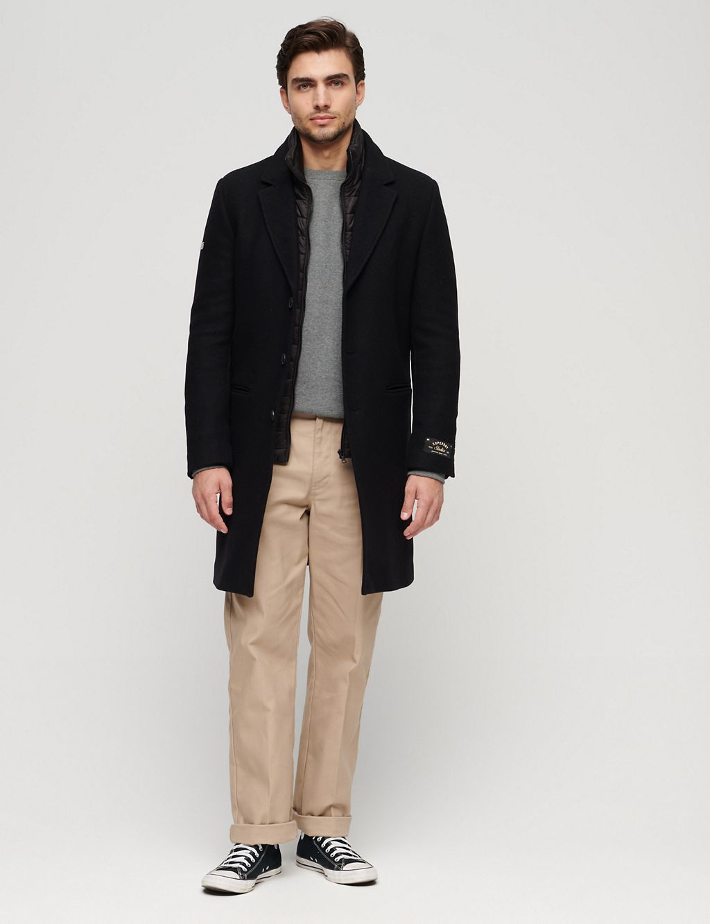 Wool Rich Removable Gilet Overcoat 1 of 4