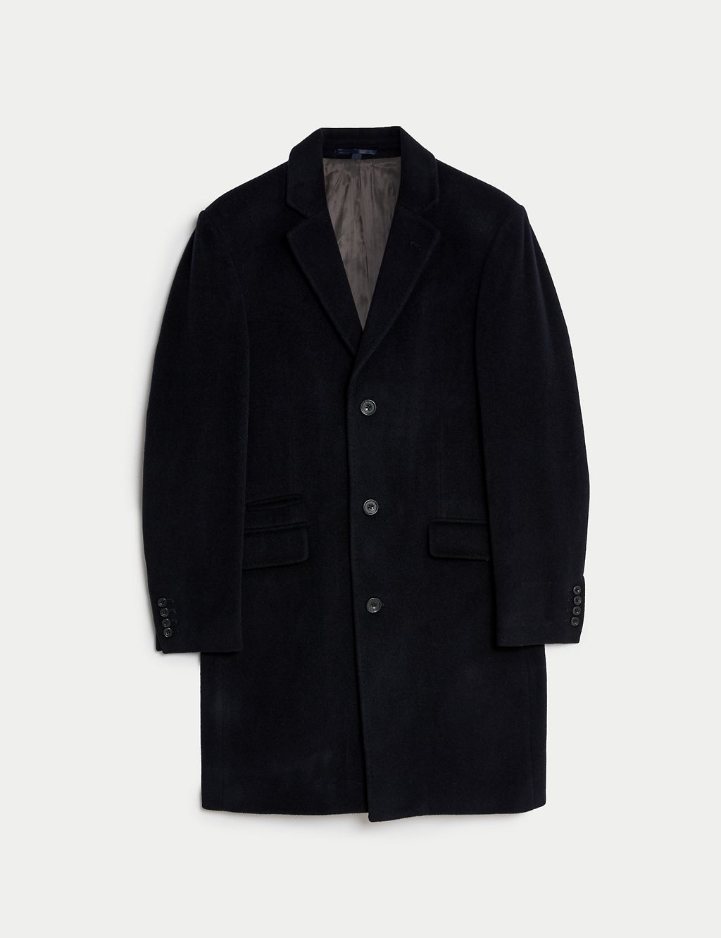 Wool Rich Revere Overcoat with Cashmere 1 of 6