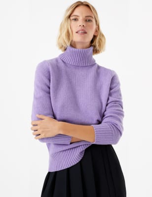 m&s ladies polo neck jumpers