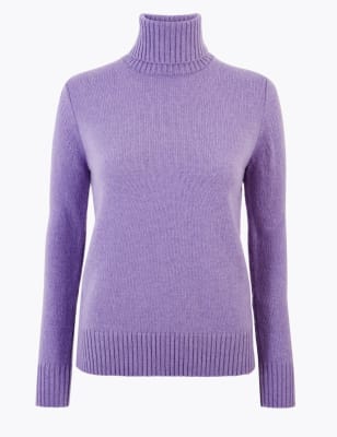 lilac polo neck jumper