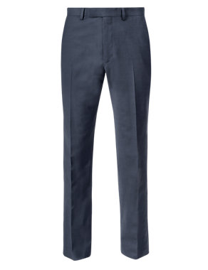 Wool Rich Slim Fit Flat Front Trousers Image 2 of 3