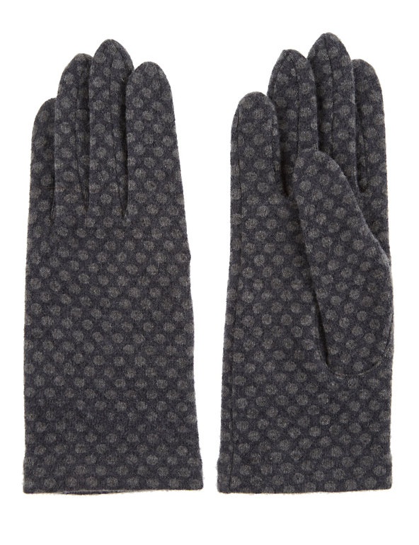 Wool Rich Spotted Gloves Image 1 of 1