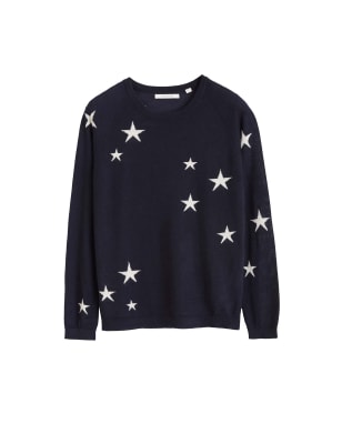 Black jumper with outlet white stars