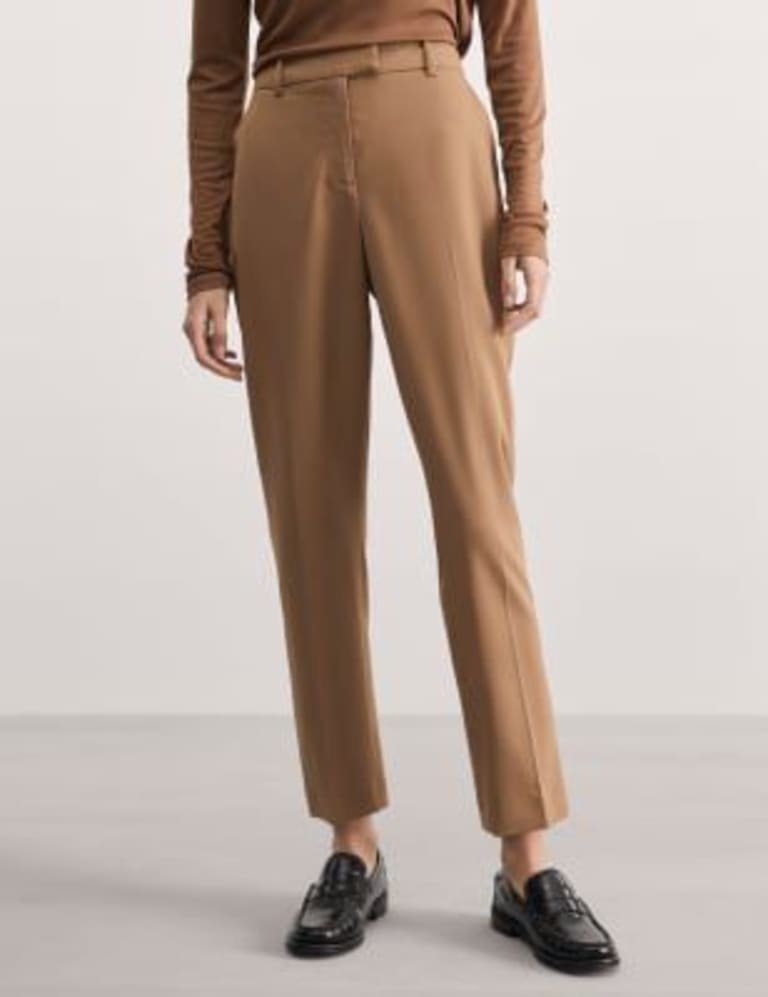 Straight leg sales crop trousers