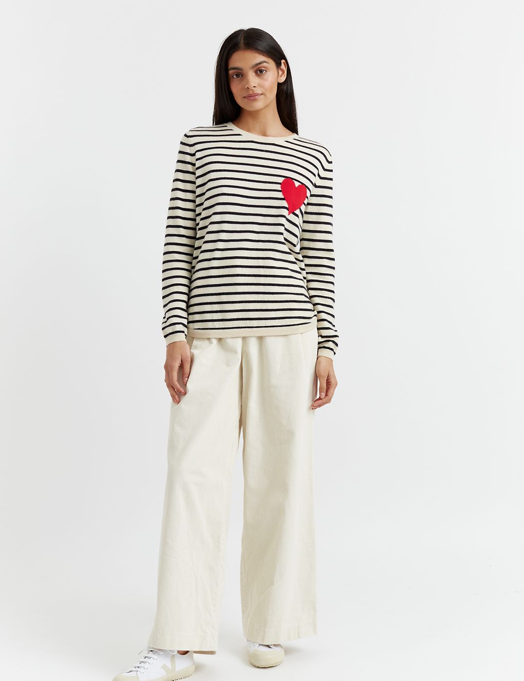 Wool Rich Striped Knitted Top with Cashmere 2 of 4