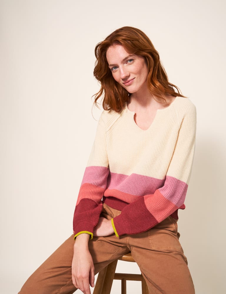 Striped ribbed sweater store