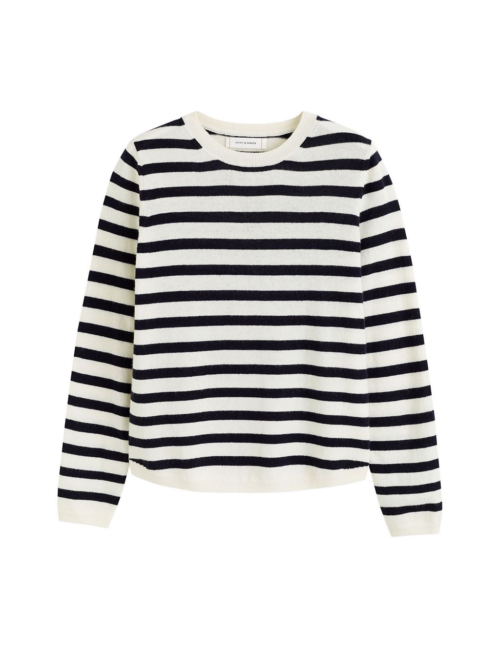 Wool Rich Striped Sweatshirt with Cashmere 1 of 4