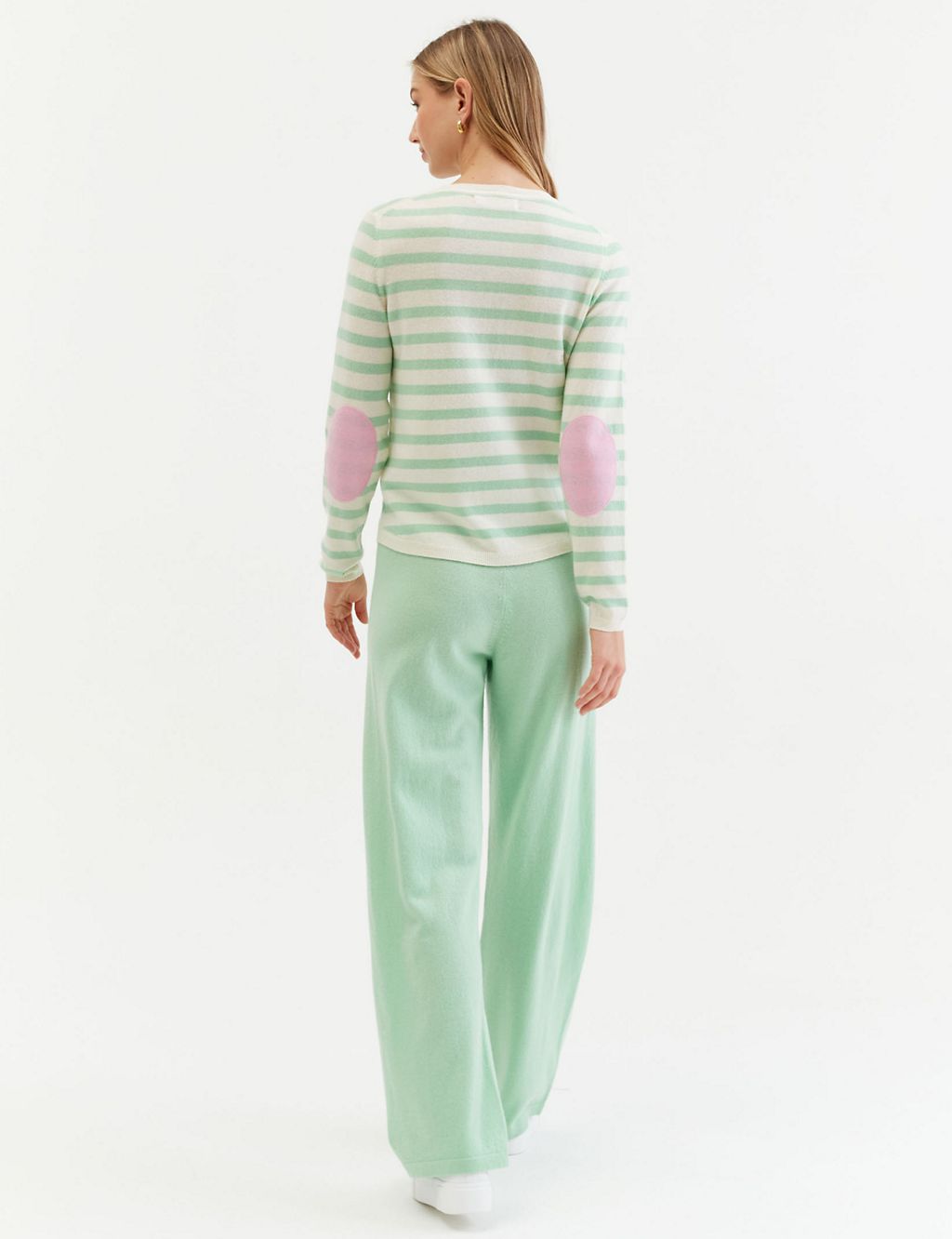 Wool Rich Striped Sweatshirt with Cashmere 4 of 4
