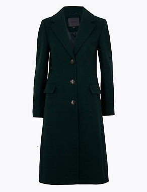 Wool Rich Tailored Coat with Cashmere Image 2 of 6
