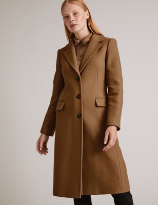 Wool Rich Tailored Coat with Cashmere, Autograph