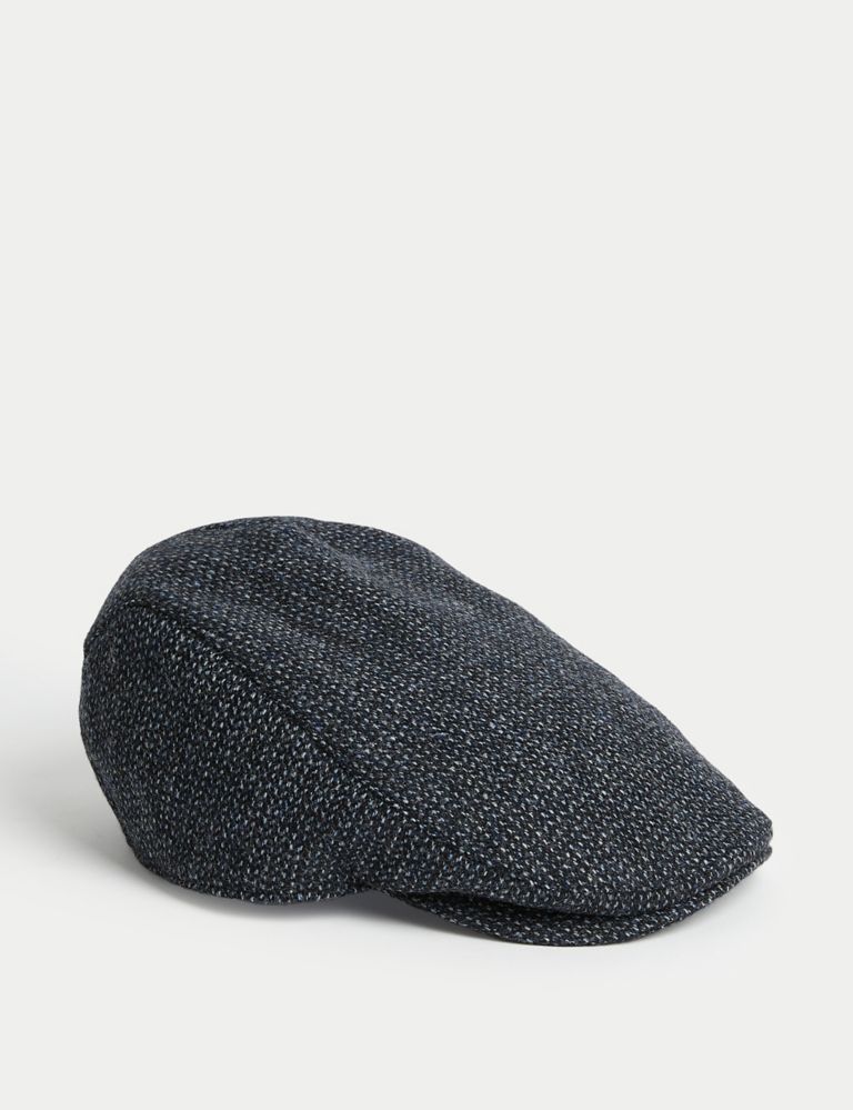 Wool Rich Textured Flat Cap with Stormwear™ 1 of 1