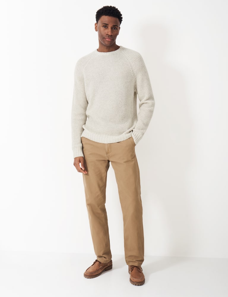 Wool Rich Textured Jumper Crew Clothing M S