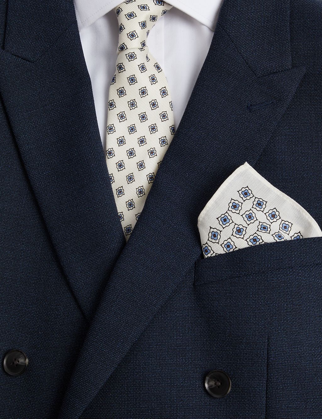 Wool Rich Tie & Pocket Square Set 3 of 3
