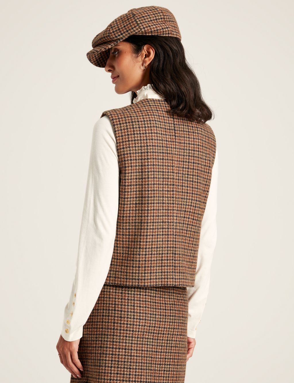 Wool Rich Tweed Checked Gilet 2 of 6