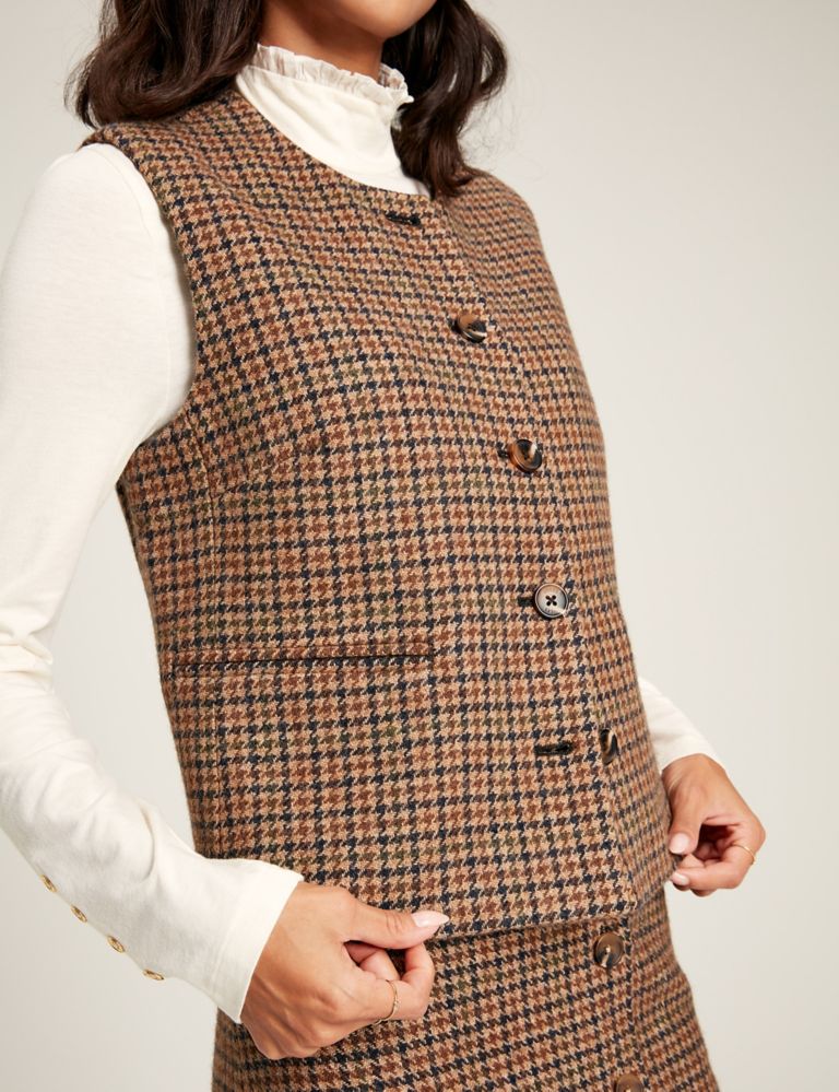 Wool Rich Tweed Checked Gilet 5 of 6