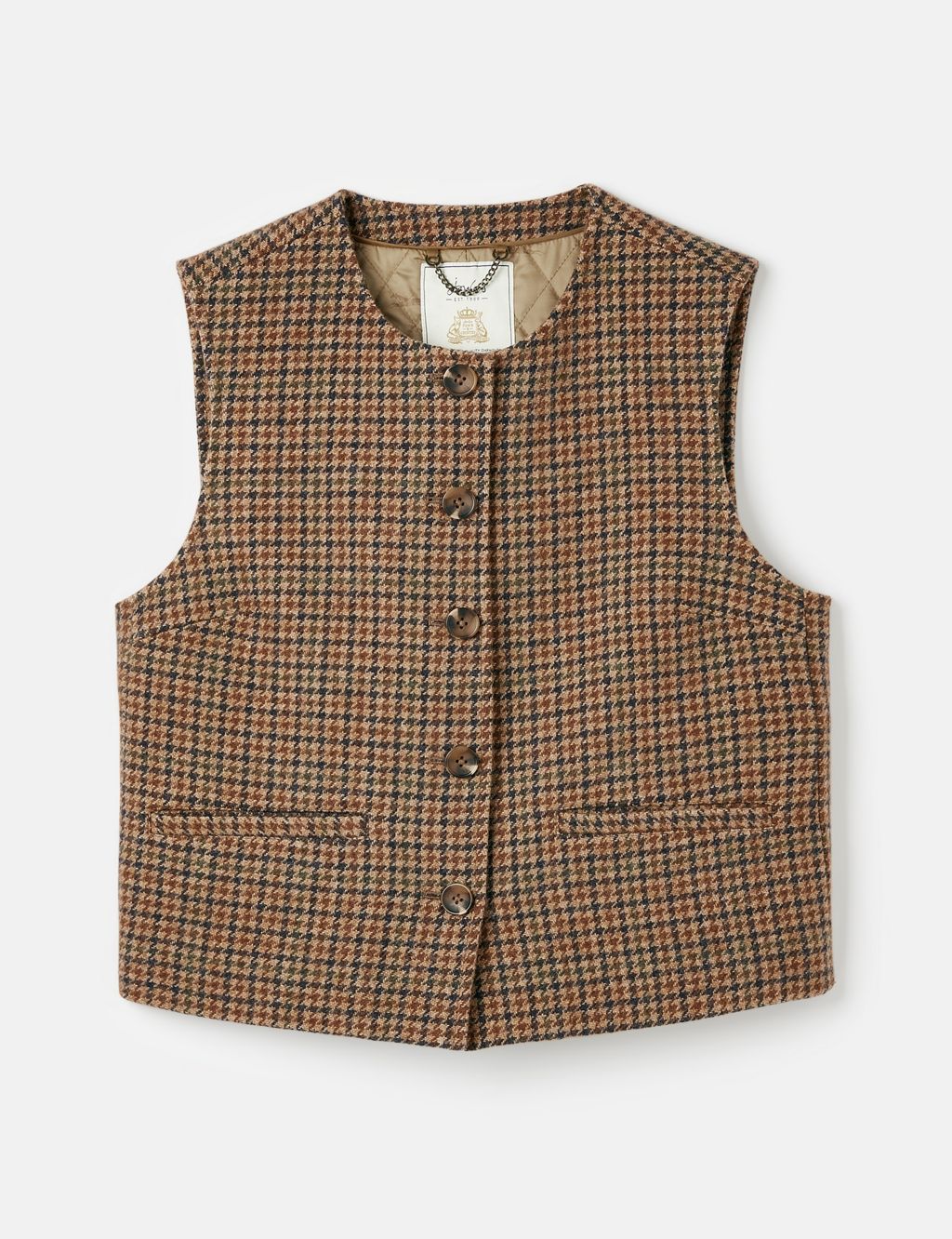 Wool Rich Tweed Checked Gilet 1 of 6