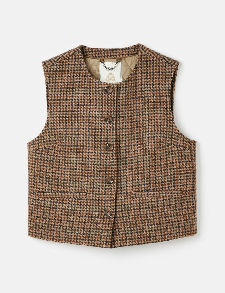 Wool Rich Tweed Checked Gilet 2 of 6