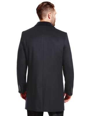 Mens velvet outlet collar overcoat