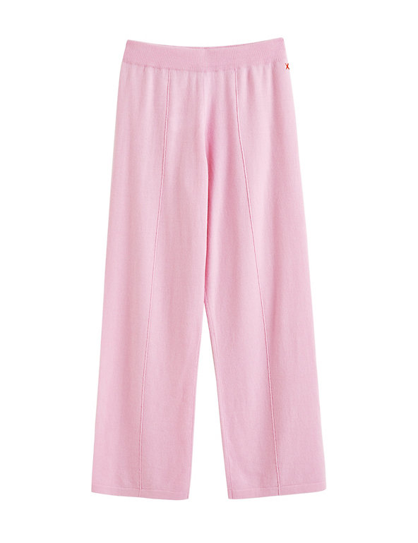 Wool Rich Wide Leg Relaxed Joggers with Cashmere Image 1 of 1