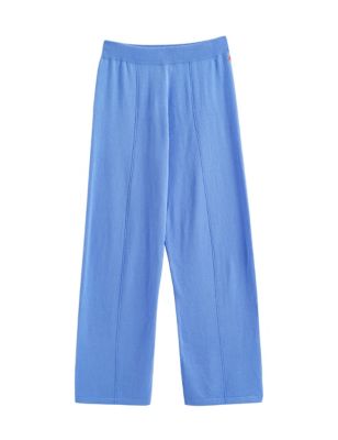 Wool Rich Wide Leg Relaxed Joggers with Cashmere Image 1 of 1