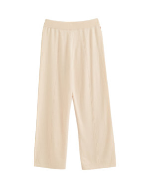 Wool Rich Wide Leg Relaxed Joggers with Cashmere Image 2 of 4