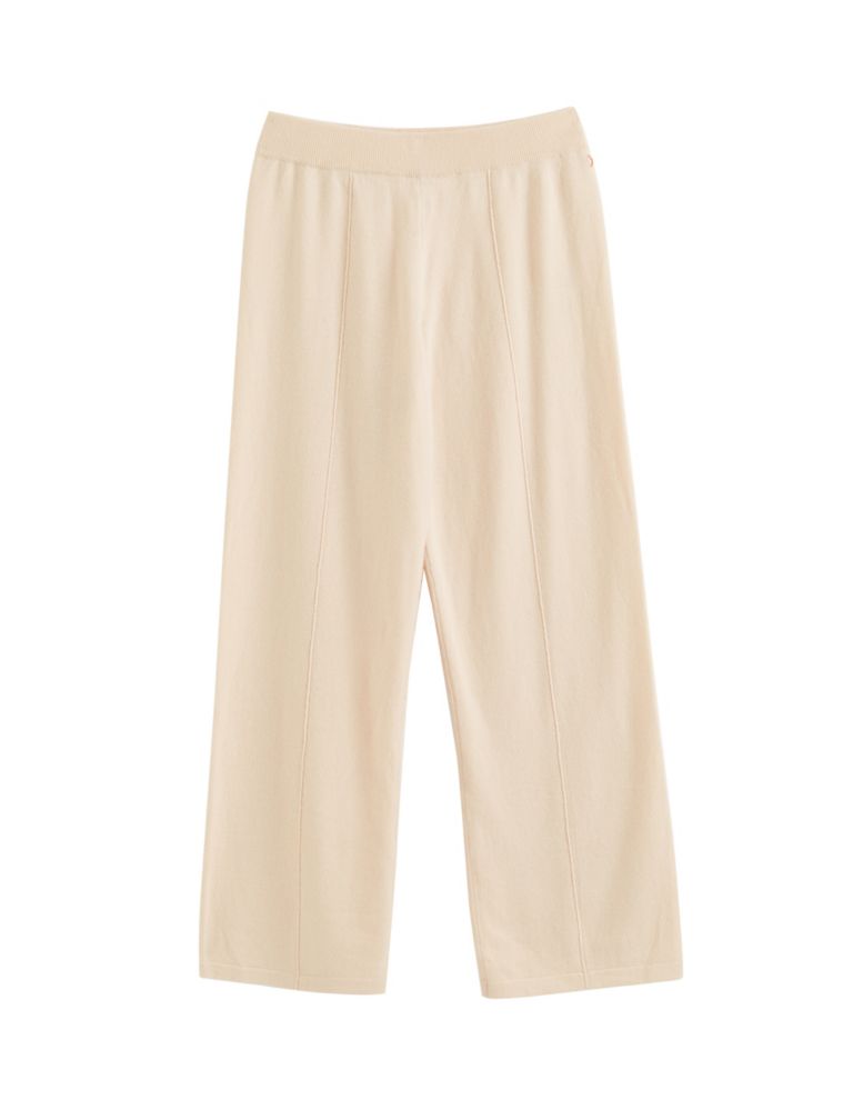 Wool Rich Wide Leg Relaxed Joggers with Cashmere 2 of 4
