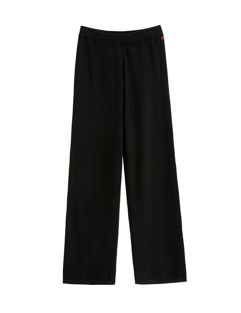 Wool Rich Wide Leg Relaxed Joggers with Cashmere 2 of 3