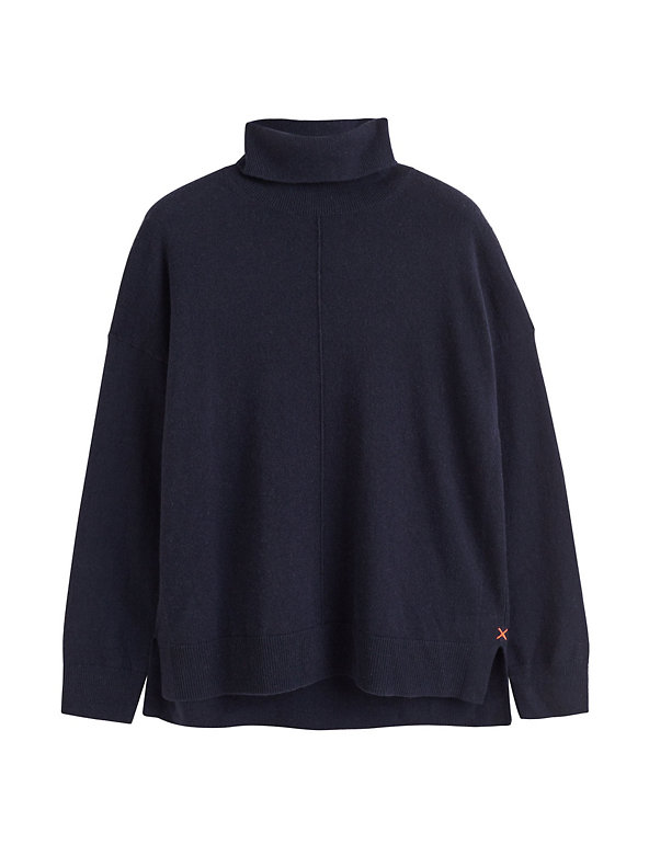 Wool Rich with Cashmere Roll Neck Relaxed Jumper Image 1 of 1