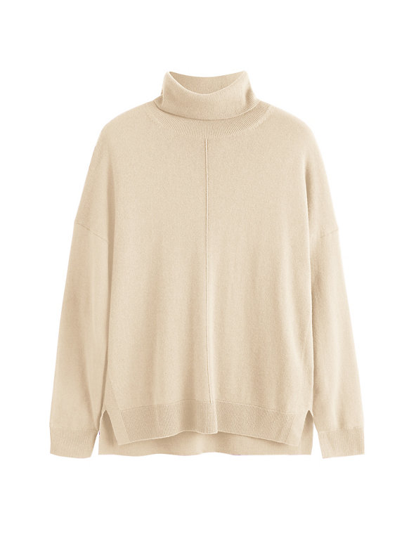 Wool Rich with Cashmere Roll Neck Relaxed Jumper Image 1 of 1