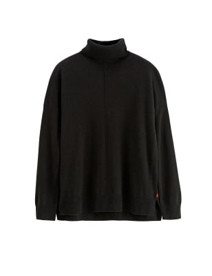 Wool Rich with Cashmere Roll Neck Relaxed Jumper Chinti Parker