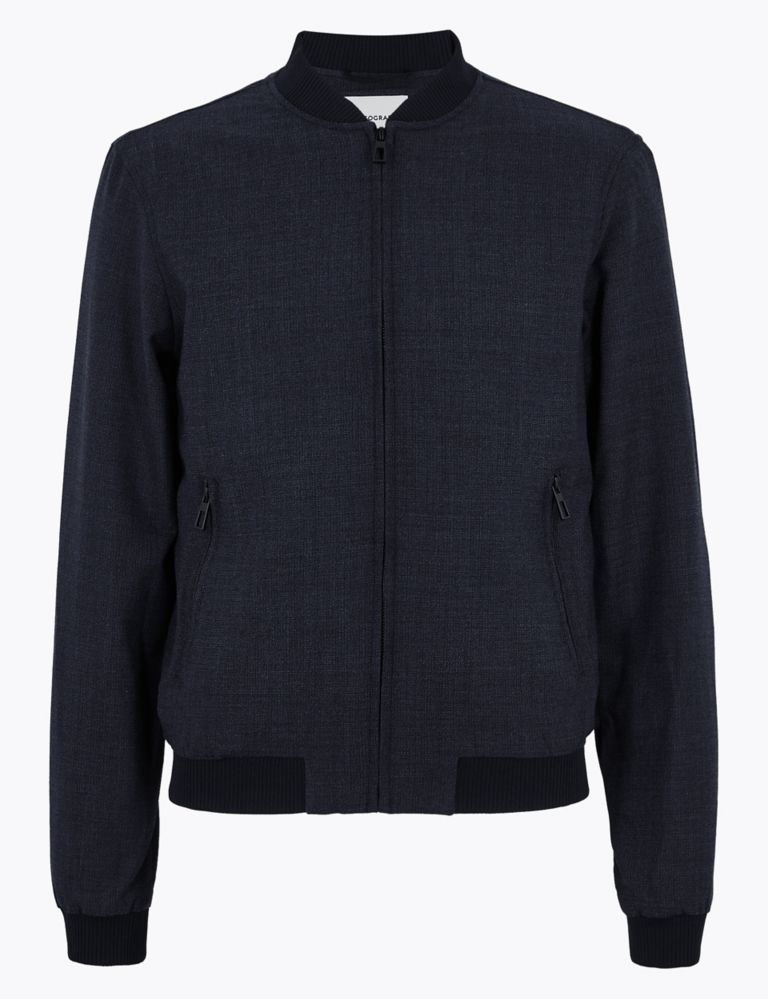 Wool Smart Textured Bomber with Stormwear™ 1 of 2