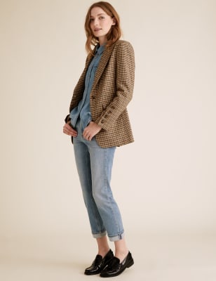 marks and spencer dogtooth jacket