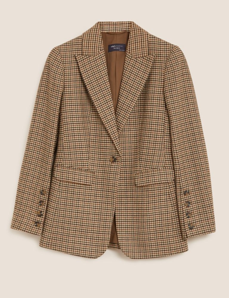 Wool Tailored Dogtooth Blazer | M&S Collection | M&S