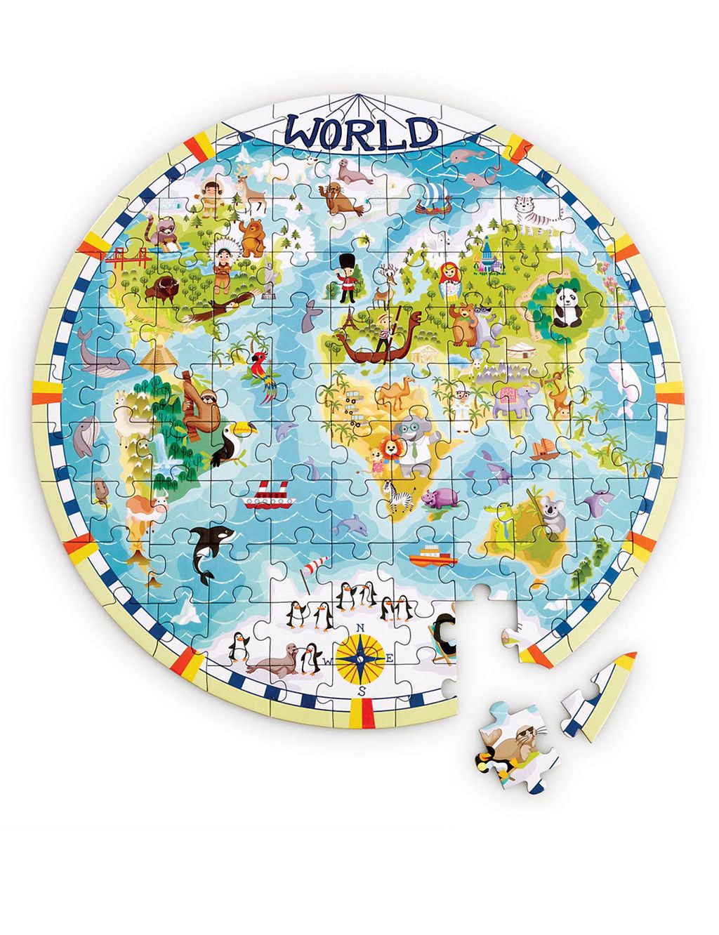 World Map Puzzle (5+ Yrs) 1 of 3