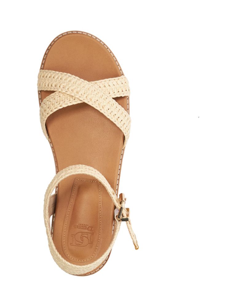 Woven Crossover Ankle Strap Flat Sandals 4 of 5