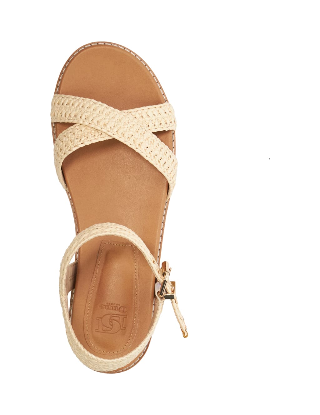 Woven Crossover Ankle Strap Flat Sandals Dune London M&S