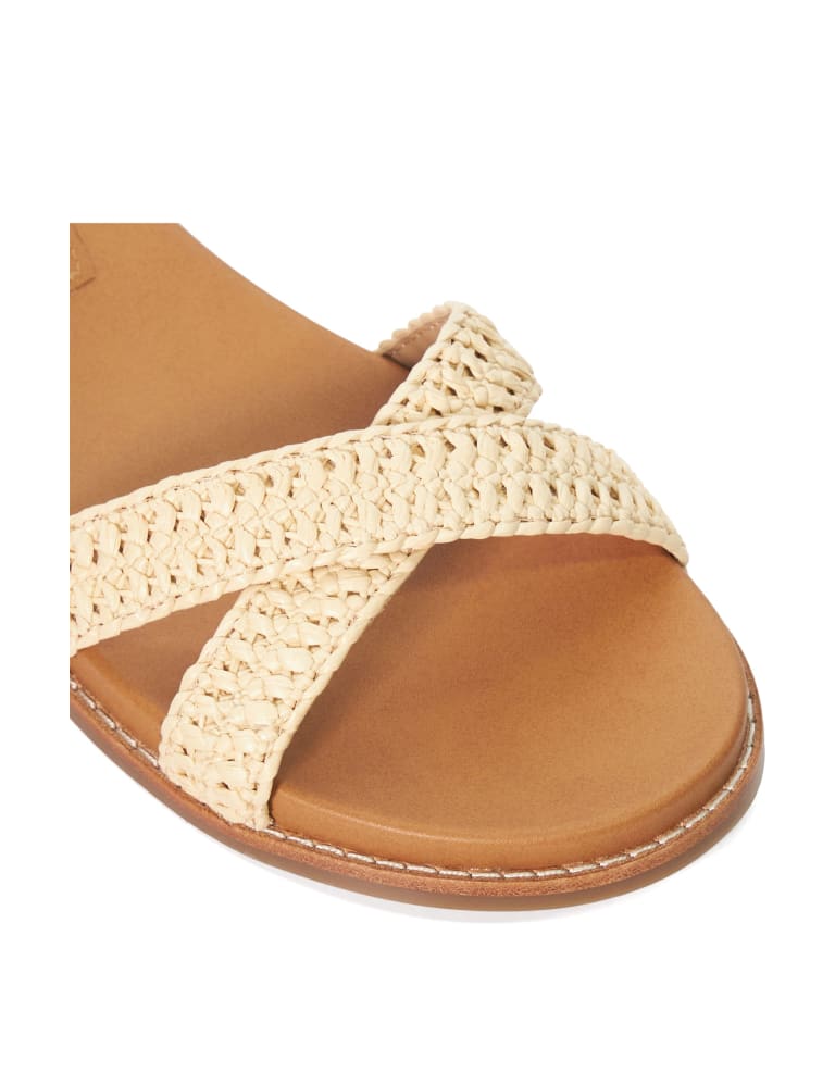 Woven Crossover Ankle Strap Flat Sandals 5 of 5