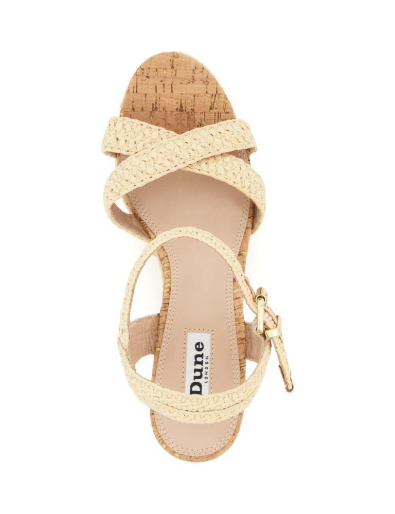 Woven Crossover Ankle Strap Wedge Sandals 3 of 4
