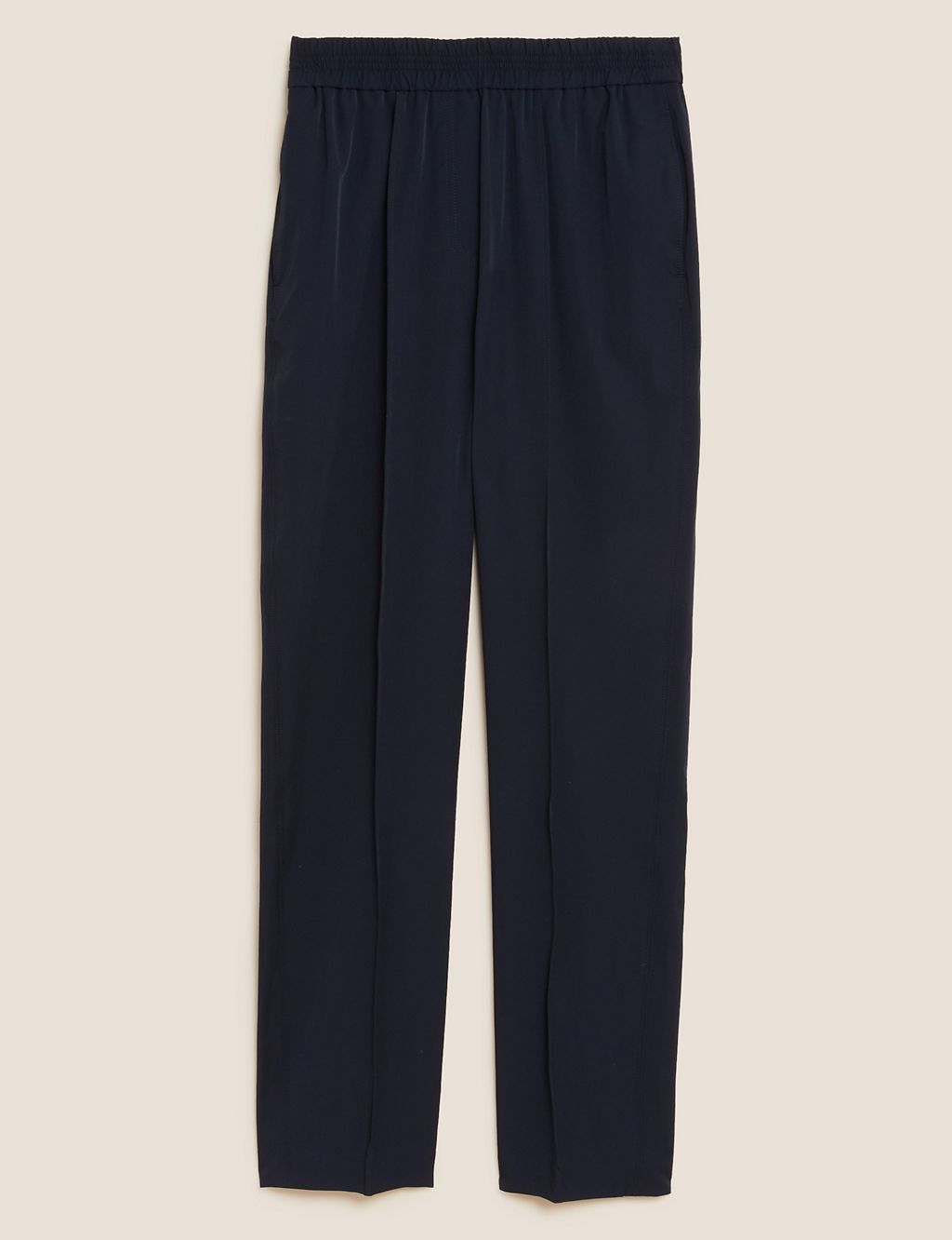 Woven Elasticated Waist Tapered Trousers 1 of 6