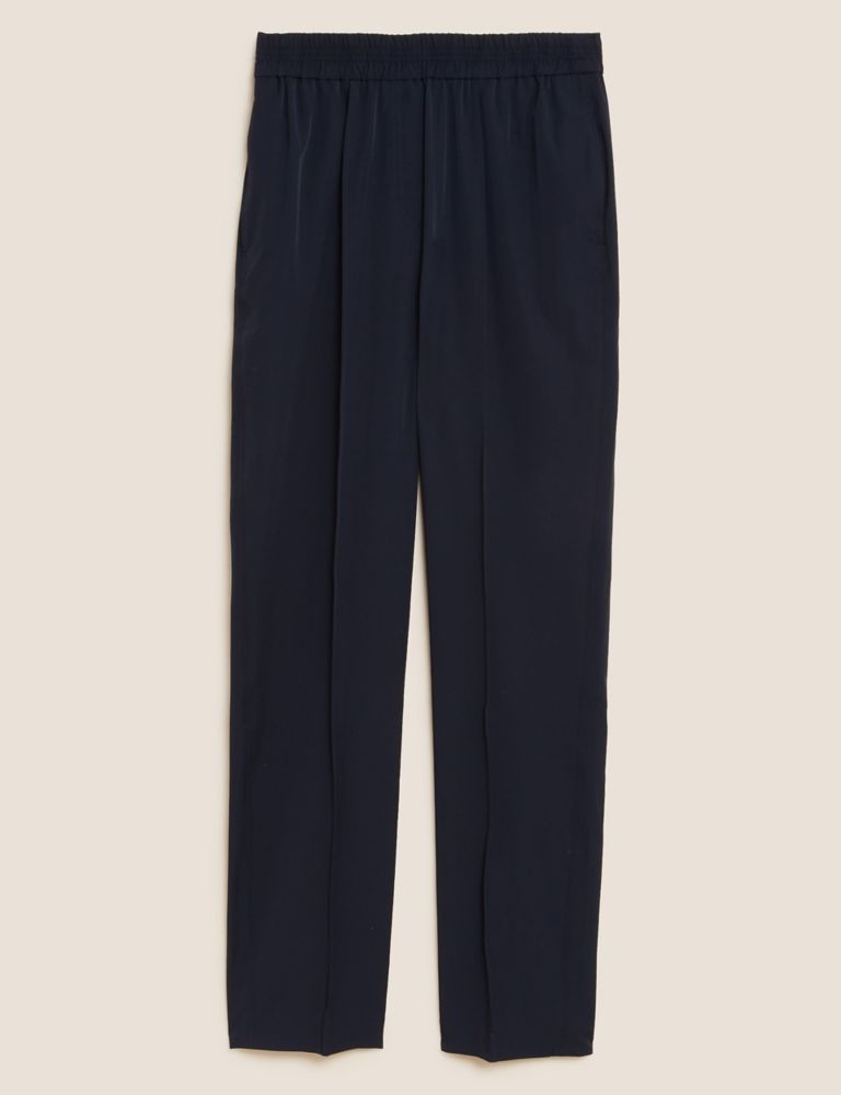 Woven Elasticated Waist Tapered Trousers 2 of 6